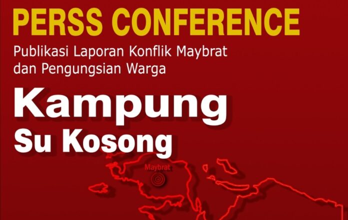 Poster Konferensi Pers Koalisi Masyarakat Sipil Peduli Pengungsi Maybrat. Foto doc Paham Papua.