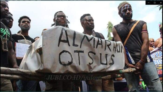 Aksi masa tolak Otsus di Jayapura. Gambar dari jubi.co.id