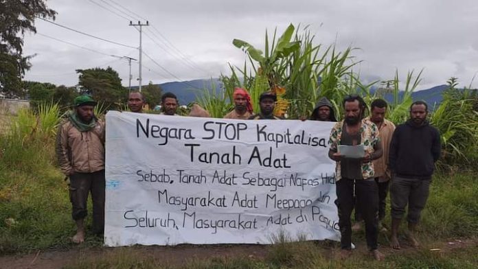 Jumpa pers Asosiasi Masyarakat Adat (AMA) Paniai. Foto dok AMA.