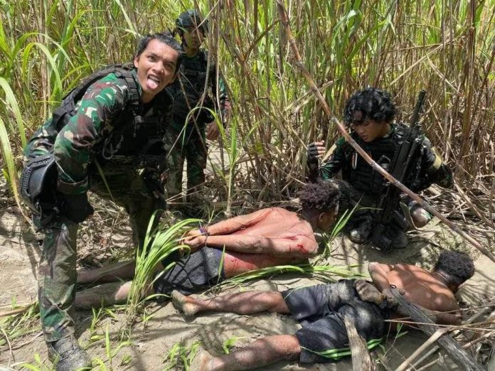 Perlakuan TNI di Yahukimo pada 23 Februari 2024. Foto dari Jefry Wenda.