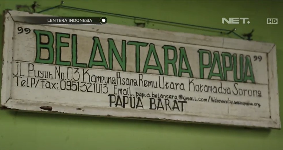 Bengkel Pembelajaran Antar Rakyat (Belantara) Papua yang didirikan Max Binur dan kawan-kawannya. Foto dari Net TV.